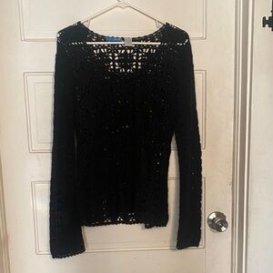dELiA*s Elegant Black V-Neck Sweater